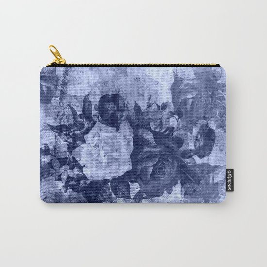 old roses in light blue Carry-All Pouch