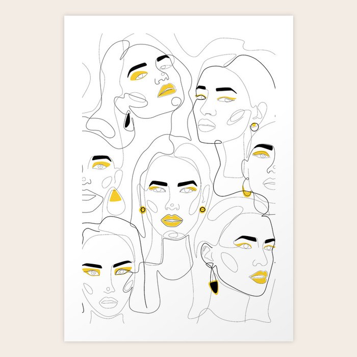 In Mustard Art Print by Explicit Design Society6