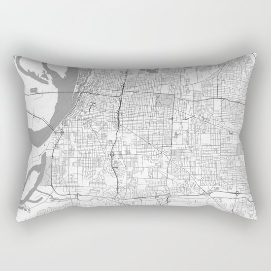 Memphis Map Line Rectangular Pillow