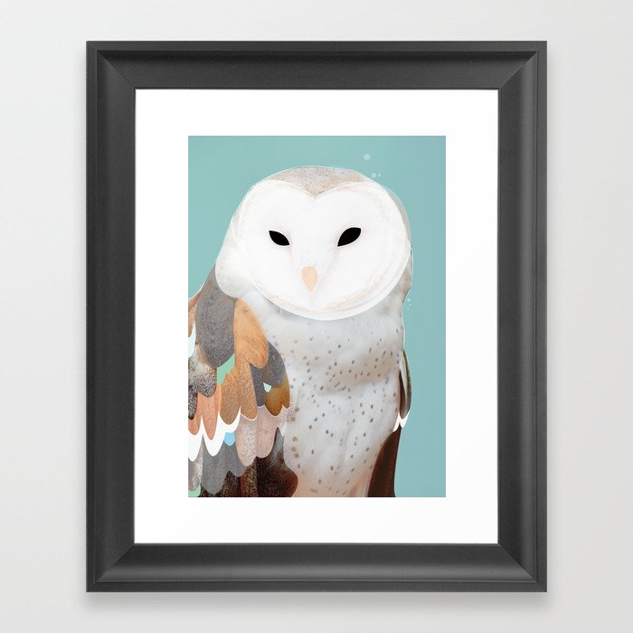 WHITE OWL 3 Framed Art Print