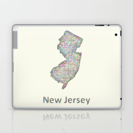New Jersey map Laptop & iPad Skin