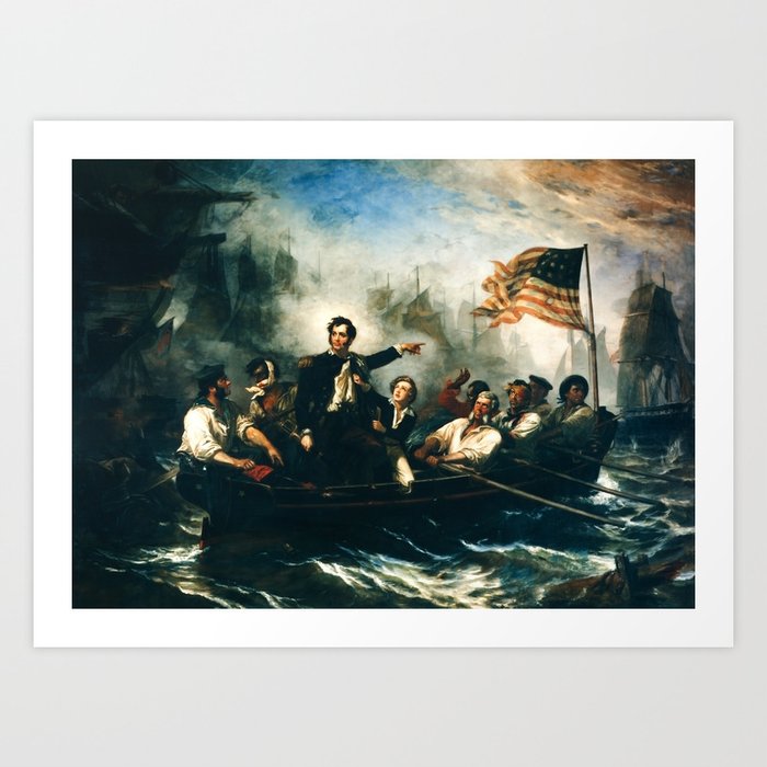 Battle of Lake Erie - Oliver Hazard Perry - War of 1812 Art Print
