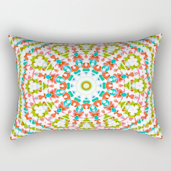 Kaleidoscope . Village . Rectangular Pillow