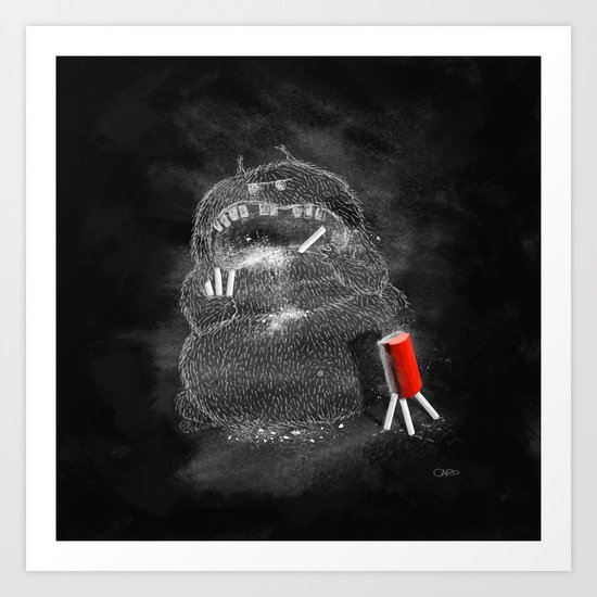 Chalk Monster Art Print
