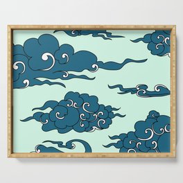 Japanese clouds pattern Serving Tray