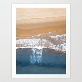 Ocean Waves | Aerial Beach Photography  Art Print