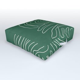 Seagrass: Matisse Mid-Century Edition Outdoor Floor Cushion | Plants, Wild, Nature, Abstract, Graphicdesign, Matisse, Modern, Leaf, Vintage, Line 