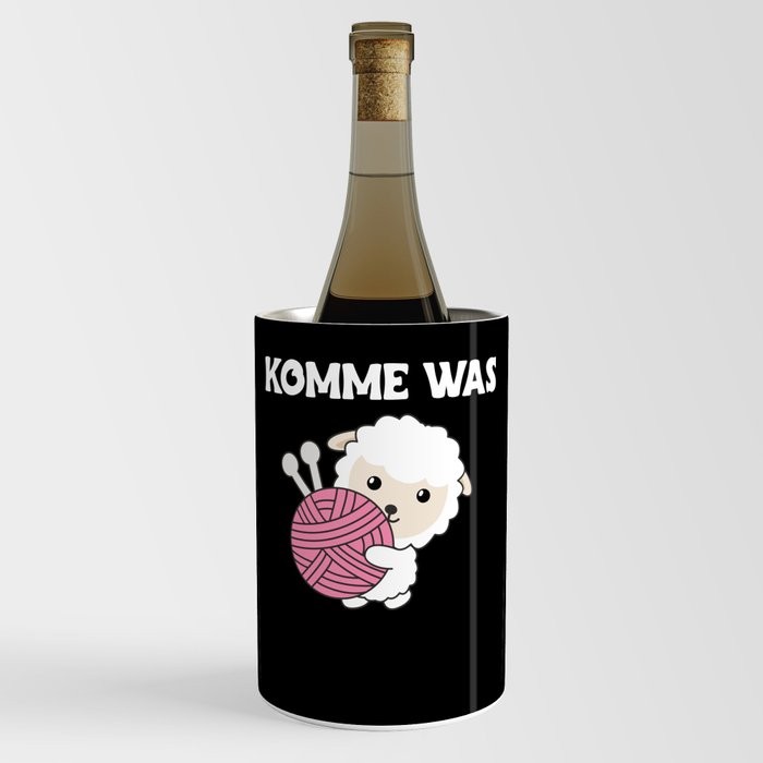 Come On What Wool Knit Sweet Sheep With Wool Wine Chiller