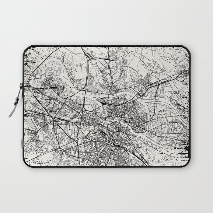 Wroclaw, Poland - Vintage city Map - Wroclove Laptop Sleeve