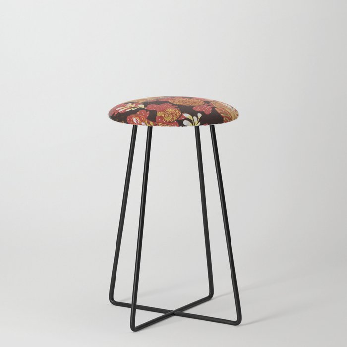 Black and red tigers  Counter Stool