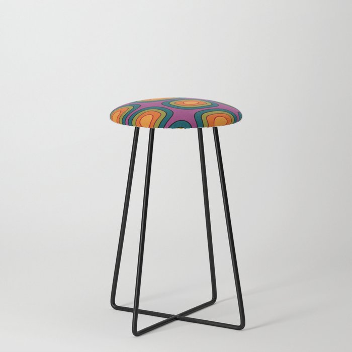 Reto Concentric Circle Pattern 424 Counter Stool
