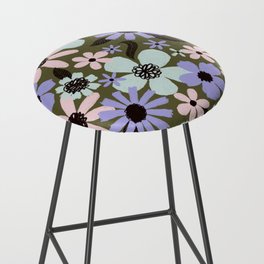 loose light floral Bar Stool