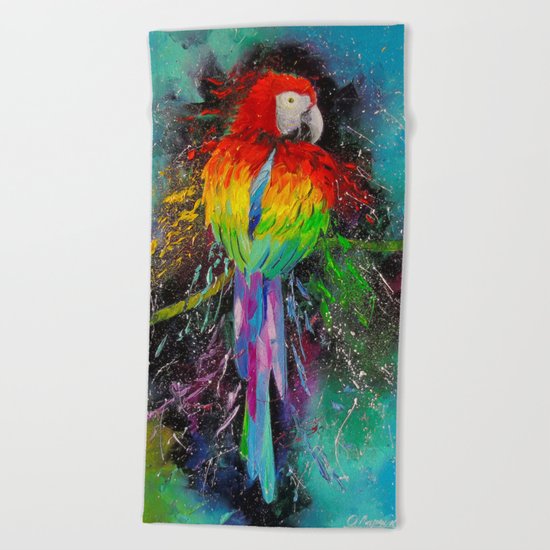 Parrot Beach Towel
