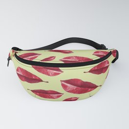 mouth leaf pattern Fanny Pack