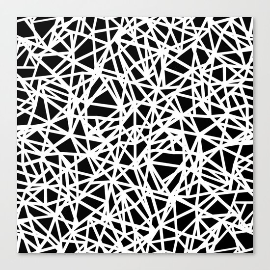 Ab Upside down Black Canvas Print