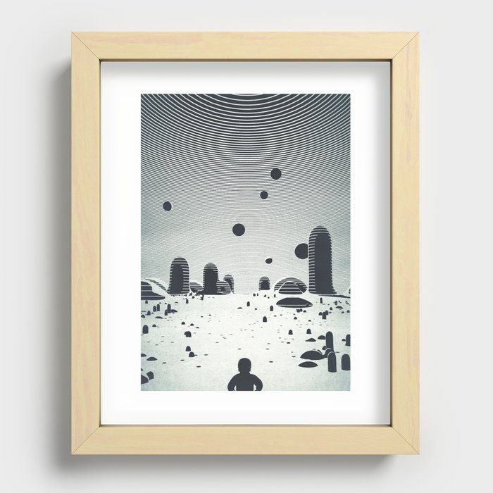 Hello new world! Recessed Framed Print