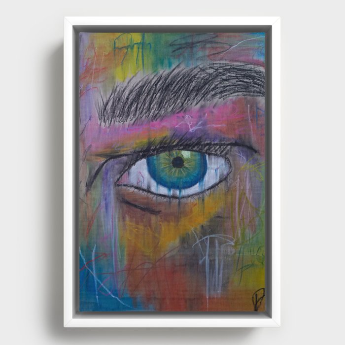 Graffiti Eye Framed Canvas