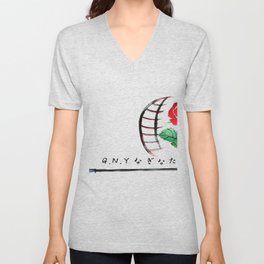 Naginata Rose V Neck T Shirt