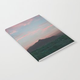 Mexico Photography - Beautiful Pink Sunset Over The Mountains Notebook