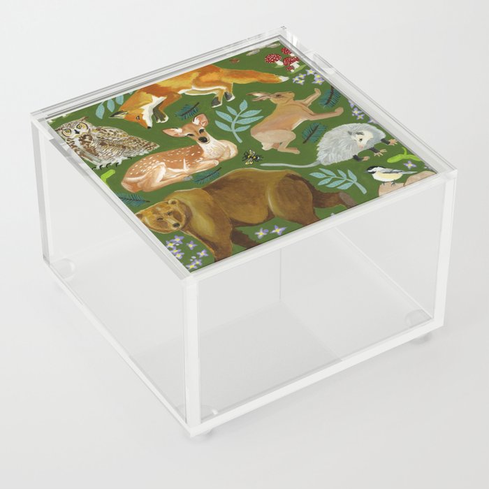 Maine Woodland Animals Acrylic Box