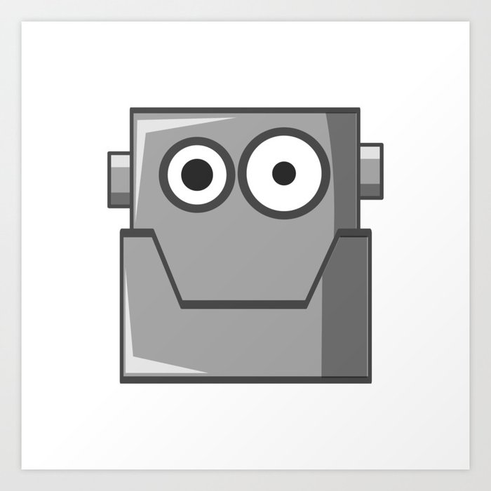 Cartoon Robot Head Art Print By Norcalprint Society6