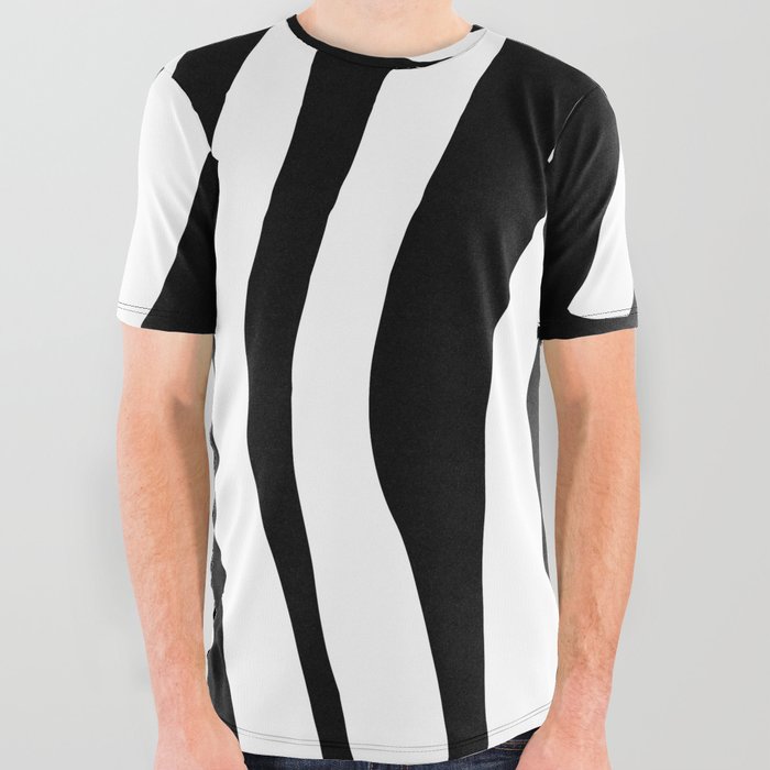 Zebra Pattern All Over Graphic Tee