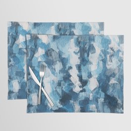 Eliminating The Moon Blue Abstract Placemat