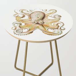 Vintage marine octopus - sandy shores Side Table