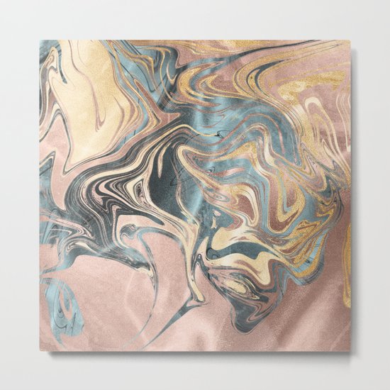 Liquid Gold Metal Print