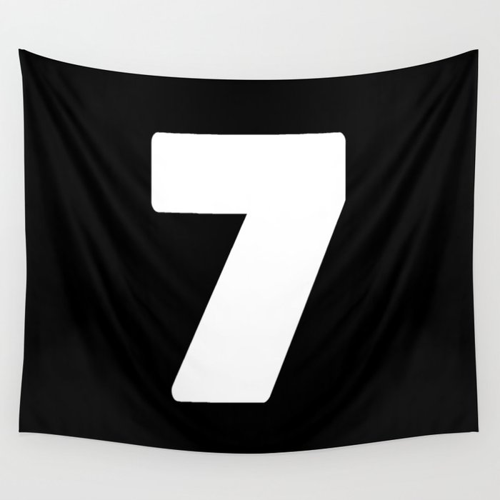 7 (White & Black Number) Wall Tapestry
