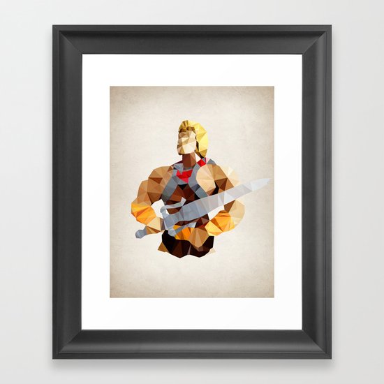 Polygon Heroes - He-Man Framed Art Print