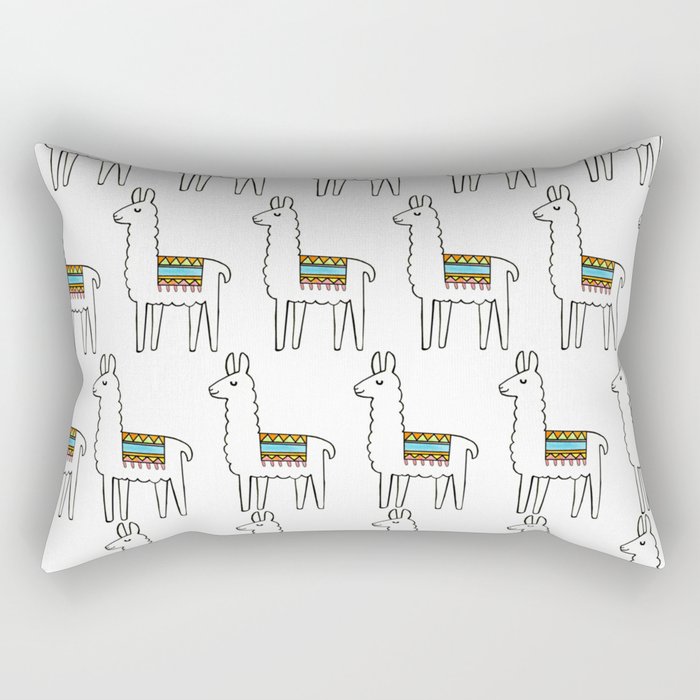 Llama Pack Rectangular Pillow