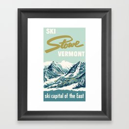2021 Ski Stowe Vermont Vintage Poster  Framed Art Print