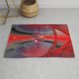 red sky in a glass Area & Throw Rug