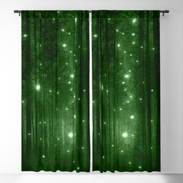 Glowing Emerald Green Forest Blackout Curtain