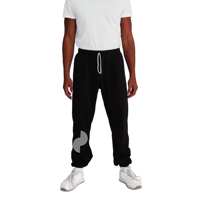 Groovy Waves - Black and White Sweatpants
