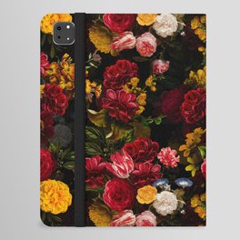 Dutch Vintage Midnight Flower Garden iPad Folio Case