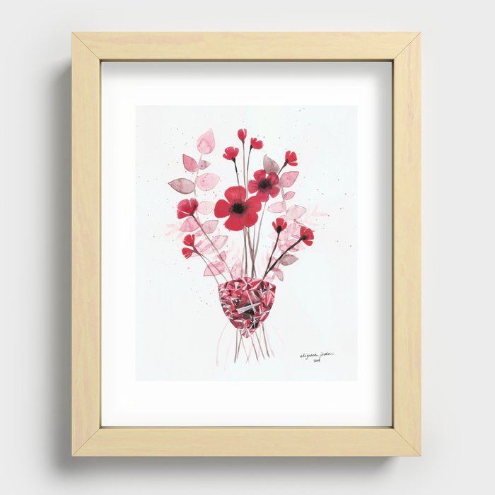 Bejewelled Bouquet Recessed Framed Print