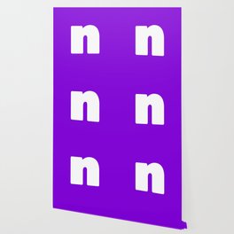 n (White & Violet Letter) Wallpaper