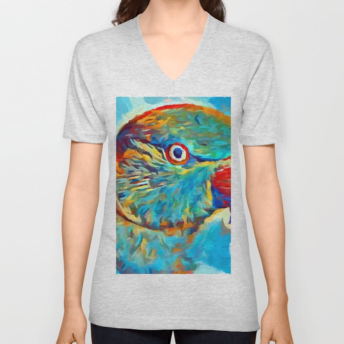 Ring-Necked Parakeet V Neck T Shirt