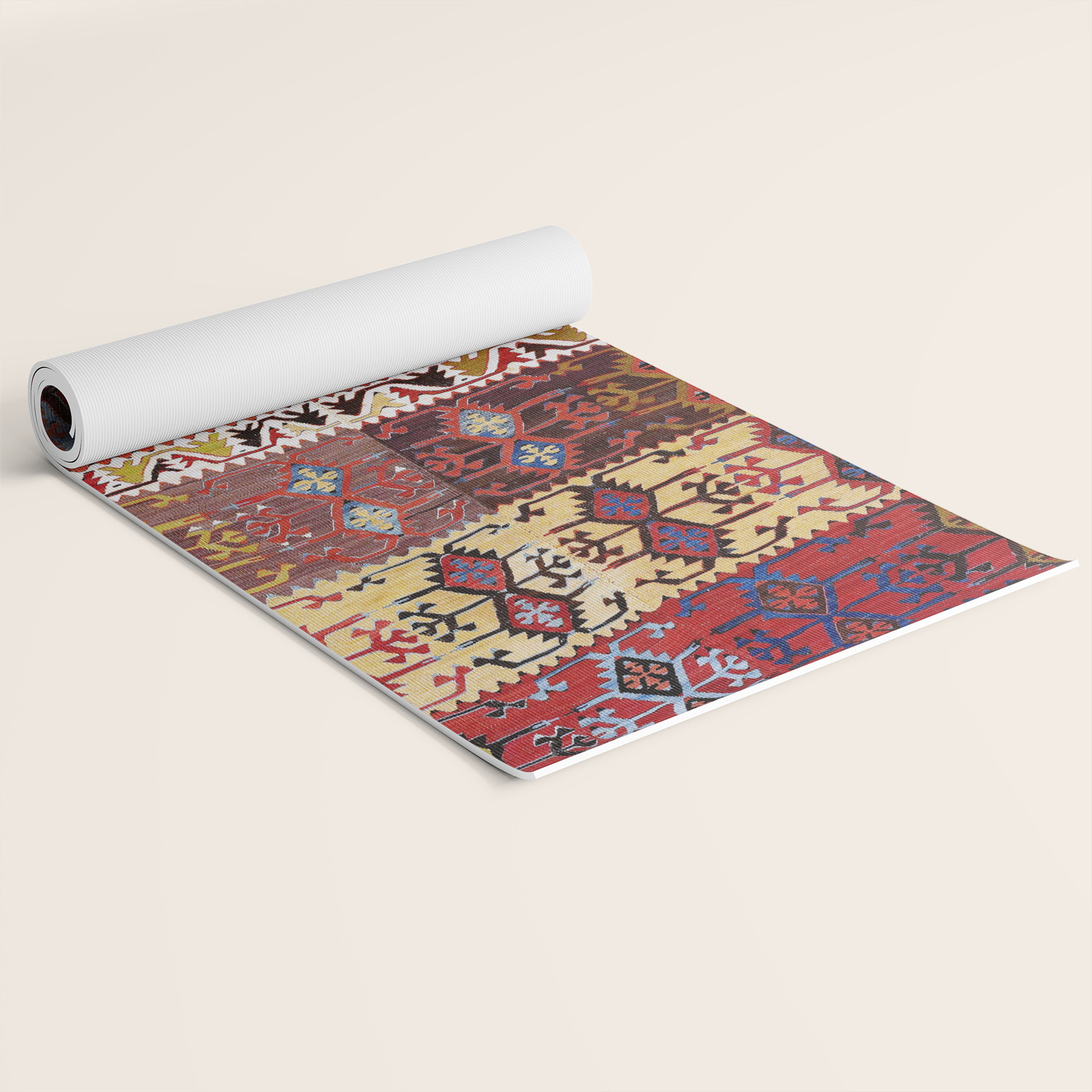 Taspinar Aksaray Antique Turkish Kilim Rug Print Yoga Mat By Vickybragomitchell Society6