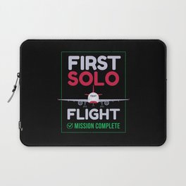 First Solo Flight Airplane First Flight Laptop Sleeve
