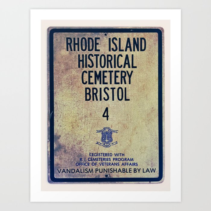Historical Cemetery Bristol, RI Art Print