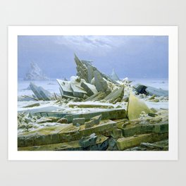 The Sea of Ice or The Wreck of Hope by Caspar David Friedrich | Das Eismeer - Hamburger Kunsthalle ,The Sea of Ice Art Print