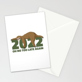 Funny Sloth 2022 Graduation Class Cute Sloths Animal Kawaii Stationery Card