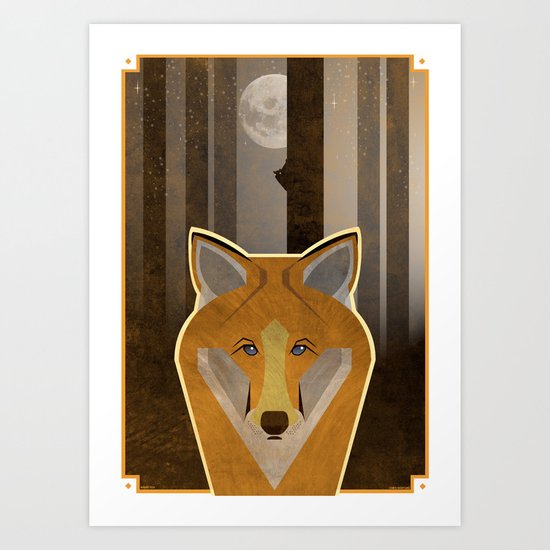 Night Fox Art Print