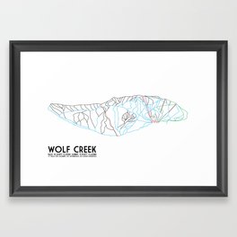 Wolf Creek, CO - Minimalist Trail Art Framed Art Print