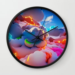color clouds Wall Clock