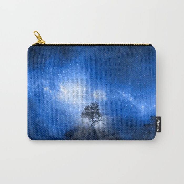 blue night landscape Carry-All Pouch
