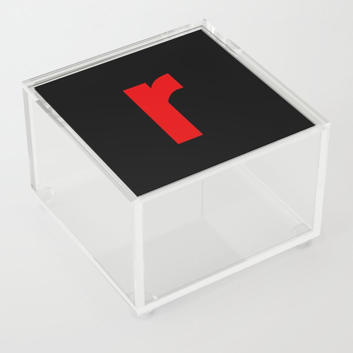 letter R (Red & Black) Acrylic Box